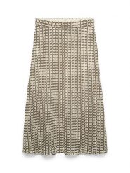Vero Moda Spódnica w kolorze beżowo-szarobrązowym rozmiar: L. Brązowe spódniczki damskie Vero Moda, l, bez wzorów, z podwyższonym stanem, midi. Za 114.95 zł.