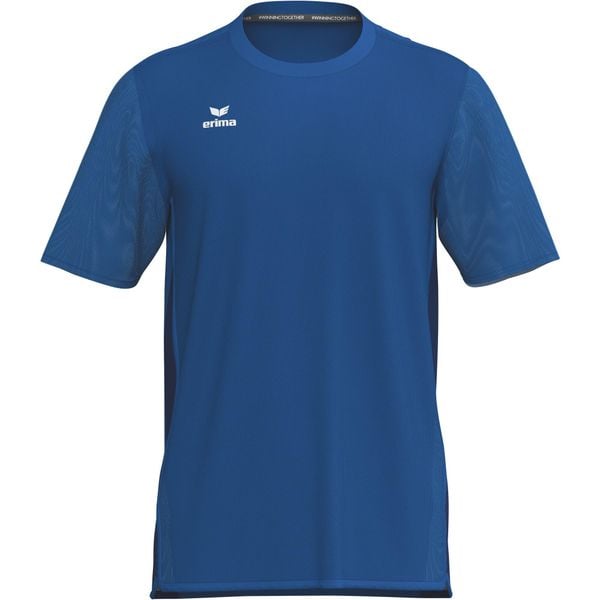 T-shirt Erima T&f Wings Function w kolorze niebieskim. Niebieskie t-shirty męskie Erima, bez wzorów, ze skóry, bez kołnierzyka. Za 216.50 zł.