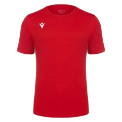 Koszulka Macron Boost Eco. Czerwone t-shirty damskie Macron, l, bez wzorów, z materiału, bez kołnierzyka. Za 317.00 zł.