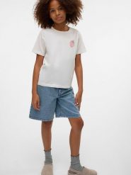 Vero Moda Girl Koszulka w kolorze białym rozmiar: 146/152. Białe koszulki dziewczęce Vero Moda Girl, bez wzorów, z bawełny, bez ramiączek. Za 57.06 zł.