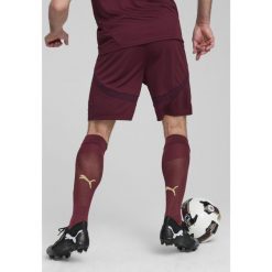 Męskie szorty Manchester City 24/25 PUMA Dark Jasper Red. Czerwone szorty męskie Puma, bez kołnierzyka. W wyprzedaży za 179.70 zł.