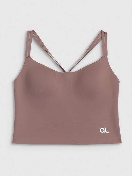 4F Crop top treningowy z niskim wsparciem damski 4F x Anna Lewandowska - beżowy S. Brązowe topy damskie 4f, l, bez wzorów, z materiału, bez kołnierzyka. Za 149.99 zł.