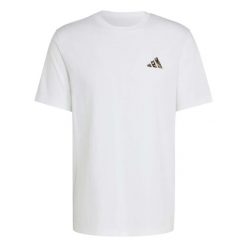 T-shirt adidas Camo Small Logo. Białe t-shirty męskie Adidas, uniwersalny, bez wzorów, z bawełny, bez kołnierzyka. Za 145.50 zł.