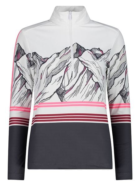 CMP Koszulka funkcyjna w kolorze biało-antracytowym rozmiar: 44. Białe bluzki sportowe damskie CMP, z materiału, bez kołnierzyka, bez ramiączek. Za 134.85 zł.