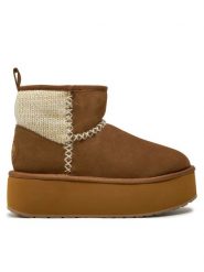 EMU Australia Śniegowce Stinger Knit Flatform W13143 Beżowy. Brązowe śniegowce damskie Emu Australia, ze skóry. Za 749.00 zł.