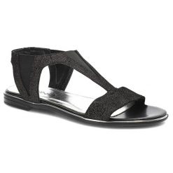 Czarne Sandały Karino Modne Płaskie Buty. Czarne sandały damskie Karino, bez wzorów, z materiału, bez obcasa, na płaskiej podeszwie. Za 169.00 zł.