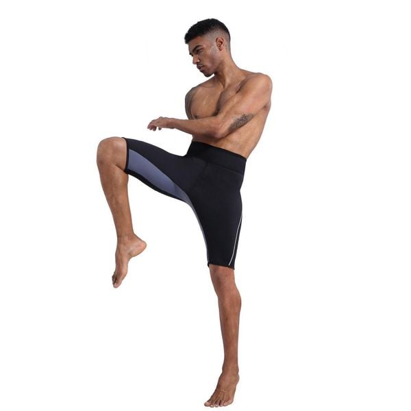 Spodnie fitness wyszczuplające neoprenowe dla mężczyzn SlimBody. Czarne spodnie sportowe męskie SLIMBODY, z materiału. Za 139.00 zł.