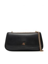 Calvin Klein Torebka Ck Convertible Chain Small Bag LV04F3172G Czarny. Czarne torebki wieczorowe CALVIN KLEIN, bez wzorów, ze skóry, wizytowe, bez kołnierzyka, bez ramiączek. Za 369.99 zł.