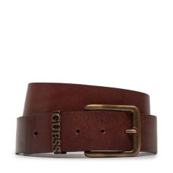 Pasek Męski Guess. Brązowe paski męskie Guess, z aplikacjami. Za 159.99 zł.