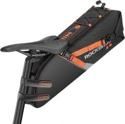 Sakwa, torba rowerowa pod siodełko (30130009001) ROCKBROS 10 litrów. Czarne torebki klasyczne damskie ROCKBROS, bez wzorów, z materiału, duże, bez dodatków. Za 142.00 zł.