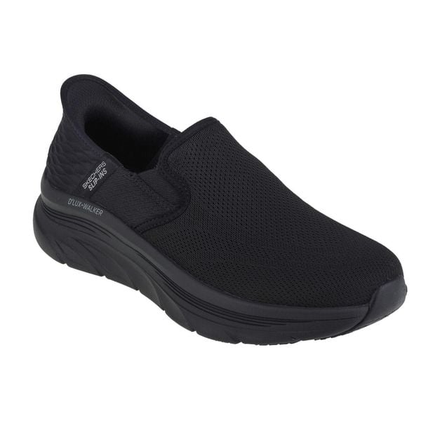 Buty sportowe Sneakersy męskie, Skechers D'Lux Walker - Orford Slip-ins. Czarne buty sportowe na co dzień męskie Skechers, bez zapięcia, trekkingowe. Za 349.99 zł.