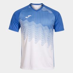 Koszulka z dekoltem w szpic Joma Tiger VI. Białe t-shirty sportowe męskie Joma, l, bez ramiączek, do piłki nożnej. Za 149.99 zł.