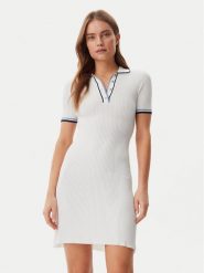 Guess Sukienka dzianinowa W5GK84Z3L10 Biały Regular Fit. Białe sukienki damskie Guess, l, z aplikacjami, z dzianiny, bez kołnierzyka, bez ramiączek. Za 329.99 zł.