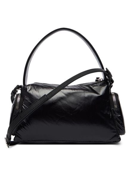 Calvin Klein Torebka Pocket Shiny Nylon Small Bag LV04F3405G Czarny. Czarne torebki klasyczne damskie CALVIN KLEIN, bez wzorów, z nylonu, bez dodatków. Za 449.99 zł.