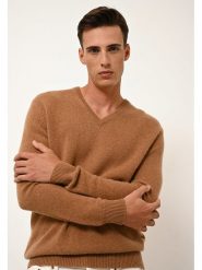 Just Cashmere Kaszmirowy sweter "Nathan" w kolorze jasnobrązowym rozmiar: XL. Brązowe swetry męskie Just Cashmere, xl, bez wzorów, z kaszmiru, bez kołnierzyka. Za 455.78 zł.