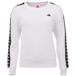 Bluza damska Kappa Ilary. Białe bluzy bez kaptura damskie Kappa, xl, z bawełny. Za 94.99 zł.