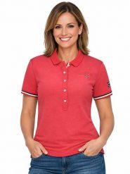 Geographical Norway Koszulka polo "Kryptonite" w kolorze czerwonym rozmiar: XL. Czerwone bluzki damskie Geographical Norway, xl, bez wzorów, z bawełny, bez kołnierzyka, bez ramiączek. Za 86.99 zł.