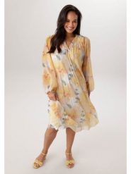 Aniston Sukienka w kolorze żółtym rozmiar: 52. Żółte sukienki damskie Aniston, bez wzorów, bez kołnierzyka, bez ramiączek, midi. Za 252.99 zł.