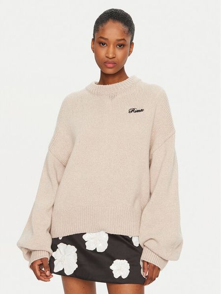 ROTATE Sweter 1133772313 Beżowy Regular Fit. Brązowe swetry klasyczne damskie ROTATE, m, z wełny, bez kołnierzyka. Za 529.00 zł.