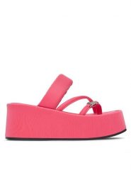 Juicy Couture Japonki WSS21515-01 Różowy. Czerwone klapki damskie Juicy Couture, bez wzorów, z materiału, bez obcasa. Za 219.99 zł.