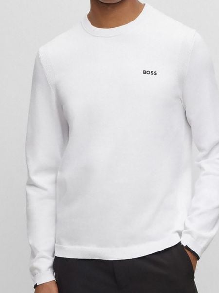Hugo Boss Underwear Sweter w kolorze białym rozmiar: L. Białe swetry męskie Hugo Boss Underwear, l, bez wzorów, bez kołnierzyka. Za 373.45 zł.