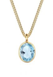 Elli Damski elegancki soliter wisiorek z topazem jasnoniebieskim ze srebra próby 925 Sterling Silver Naszyjniki 1 ct. Niebieskie naszyjniki damskie Elli, na co dzień, srebrne. Za 248.99 zł.