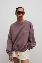 Bluza damska o kroju regular fit w kolorze FOGGY DAY - PHENIX-UNI. Fioletowe bluzy bez kaptura damskie Marsala, uniwersalny, z bawełny. Za 279.90 zł.