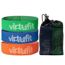 Mini zestaw taśm oporowych - Bawełna - 3 sztuki + Torebka do przechowywania. Zielone torebki klasyczne damskie VIRTUFIT, bez wzorów, z bawełny, bez dodatków. Za 93.00 zł.