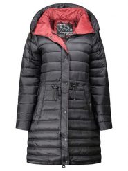 Geographical Norway Płaszcz pikowany "Batiga" w kolorze czarnym rozmiar: S. Czarne płaszcze damskie Geographical Norway, s, bez wzorów. Za 279.78 zł.