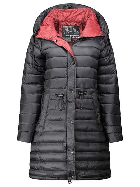 Geographical Norway Płaszcz pikowany "Batiga" w kolorze czarnym rozmiar: XL. Czarne płaszcze damskie Geographical Norway, xl, bez wzorów. Za 436.14 zł.