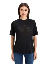 Scotch & Soda Koszulka w kolorze czarnym rozmiar: XS. Czarne bluzki damskie Scotch & Soda, xs, bez wzorów, bez kołnierzyka, bez ramiączek. Za 79.03 zł.