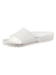 Birkenstock Klapki w kolorze białym rozmiar: 39. Białe klapki damskie Birkenstock, bez wzorów, bez obcasa. Za 158.10 zł.