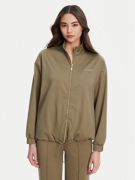 Guess Bluza V5YL09 KCX42 Brązowy Regular Fit. Brązowe bluzy bez kaptura damskie Guess, xxs, z syntetyku. Za 259.99 zł.