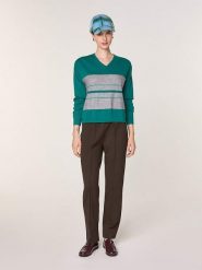 Rodier Wełniany sweter w kolorze zielono-szarym rozmiar: S. Szare swetry klasyczne damskie Rodier, s, z wełny, bez kołnierzyka. Za 252.99 zł.