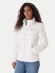 Tommy Jeans Kurtka puchowa DW0DW21618 Biały Slim Fit. Białe kurtki damskie Tommy Jeans, xl, bez wzorów, z jeansu, bez kaptura. Za 999.99 zł.