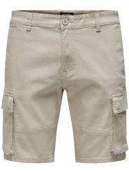 ONLY & SONS Szorty "Cam" w kolorze beżowym rozmiar: S. Brązowe szorty męskie Only & Sons, bez kołnierzyka. Za 151.95 zł.