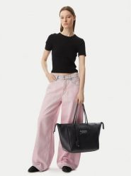 Tommy Jeans Torebka Tjw Bold Tote AW0AW18786 Czarny. Czarne torebki klasyczne damskie Tommy Jeans, bez wzorów, z jeansu, bez dodatków. Za 529.99 zł.