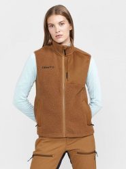 Craft Kamizelka polarowa "Adv Explore" w kolorze jasnobrązowym rozmiar: XL. Brązowe kamizelki damskie Craft, xl, z polaru. Za 135.49 zł.