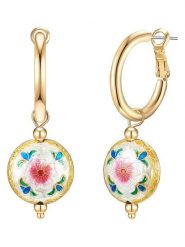 Lulu & Jane Pozłacane kolczyki-kreole rozmiar: onesize. Żółte kolczyki damskie Lulu & Jane, metalowe. Za 43.99 zł.