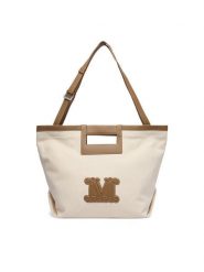 Max Mara Beachwear Torebka 2616511039650 Beżowy. Brązowe torebki klasyczne damskie Max Mara Beachwear, bez wzorów, z bawełny, bez dodatków. Za 1,024.00 zł.