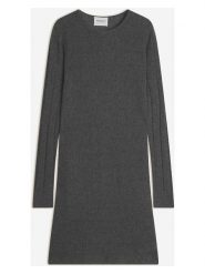 Perfect Cashmere Kaszmirowa sukienka "Lola" w kolorze antracytowym rozmiar: S. Czarne sukienki damskie Perfect Cashmere, na co dzień, s, bez wzorów, z kaszmiru, bez kołnierzyka, bez ramiączek, midi, proste. Za 434.99 zł.