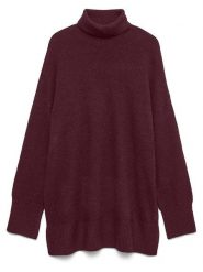 Vero Moda Sweter w kolorze ciemnofioletowym rozmiar: XS. Różowe golfy damskie Vero Moda, s, bez wzorów, z materiału, bez ramiączek. Za 65.38 zł.