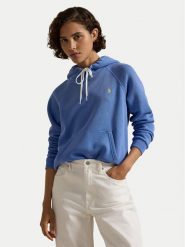 Polo Ralph Lauren Bluza 211943007018 Niebieski Relaxed Fit. Niebieskie bluzy bez kaptura damskie Polo Ralph Lauren, xs, z bawełny. Za 429.99 zł.