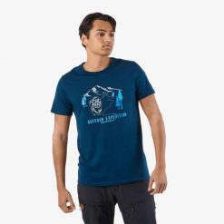 Koszulka do biegania męska Swedemount Forest Tee. Niebieskie t-shirty sportowe męskie SWEDEMOUNT, m, bez ramiączek, do biegania. Za 79.99 zł.