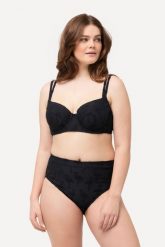 Damskie Bikini flamingi miękkie miseczki miseczka D fiszbiny. Czarne bikini damskie Ulla Popken, bez wzorów, plus size. Za 191.99 zł.