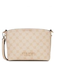 Nine West Torebka JH6650-NW Beżowy. Brązowe listonoszki damskie Nine West, bez wzorów, z materiału, bez dodatków. Za 199.99 zł.