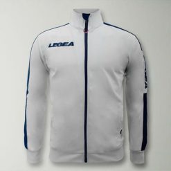 Kurtka California Junior do biegania Biało-Niebieska. Białe kurtki treningowe męskie Legea, m, bez wzorów, z poliesteru, do biegania. W wyprzedaży za 64.00 zł.