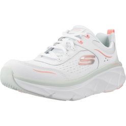 Kapcie SKECHERS DLUX WALKER 2.0 Biały. Białe kapcie damskie Skechers, ze skóry. Za 395.00 zł.
