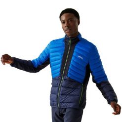 Męska Kurtka Hybrydowa Leedre Colour Block. Niebieskie kurtki męskie Regatta, m, bez wzorów, z elastanu, bez kaptura. Za 497.99 zł.