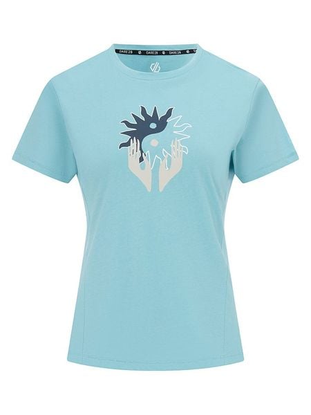 Dare 2b Koszulka "Tranquility III" w kolorze turkusowym rozmiar: 38. Niebieskie bluzki damskie Dare 2b, bez wzorów, z bawełny, bez kołnierzyka, bez ramiączek. Za 51.95 zł.
